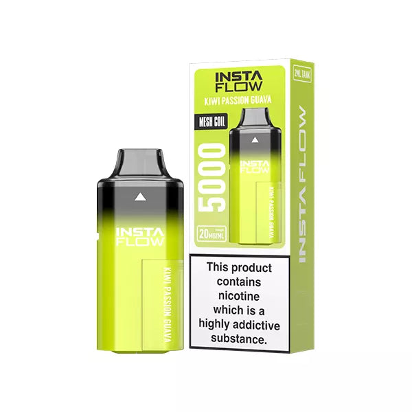 Kiwi Passion Guava INSTAFLOW 5000 PUFFS Disposable Vape Kit 20mg Nicotine