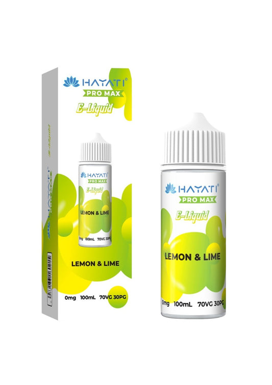 LEMON & LIME HAYATI PRO MAX E-LIQUID 100ML NO NICOTINE