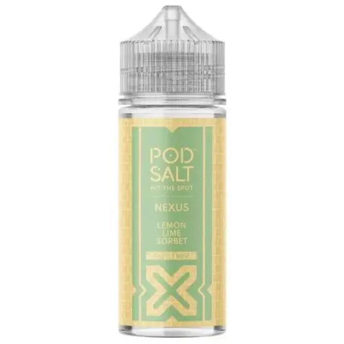 Lemon Lime Sorbet 100ml Pod Salt Nexus 0mg E Liquid - 70VG/30PG Cloud Chaser