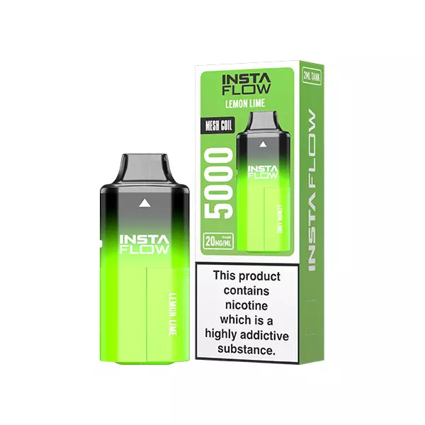 Lemon Lime INSTAFLOW 5000 PUFFS Disposable Vape Kit 20mg Nicotine