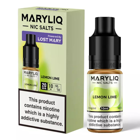 Lemon Lime MARYLIQ Nic Salt E-Liquid 20mg 50/50 VG/PG - 10ml TPD Compliant