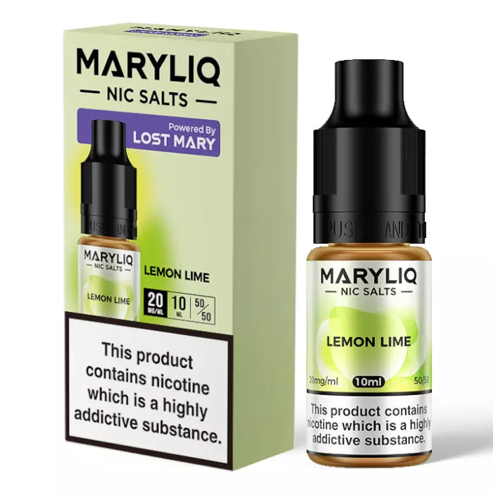 Lemon Lime MARY LIQ by Lost Mary E Liquid - Nic Salt Vape Juice 10ml/20mg/ml