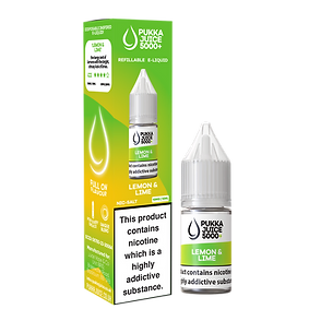 Lemon & Lime Pukka Juice 5000+ Nic Salt E-Liquid - 10ml, 10mg/20mg, Pack of 10