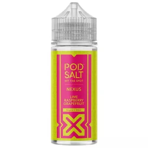 Lime Raspberry Grapefruit 100ml Pod Salt Nexus 0mg E Liquid - 70VG/30PG Cloud Chaser