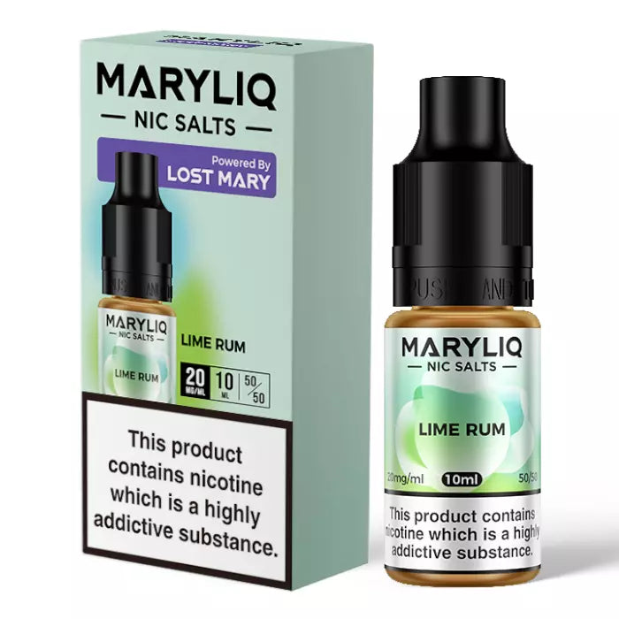 Lime Rum MARYLIQ Nic Salt E-Liquid 20mg 50/50 VG/PG - 10ml TPD Compliant