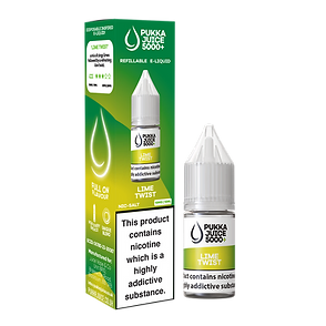 Lime Twist Pukka Juice 5000+ Nic Salt E-Liquid - 10ml, 10mg/20mg, Pack of 10