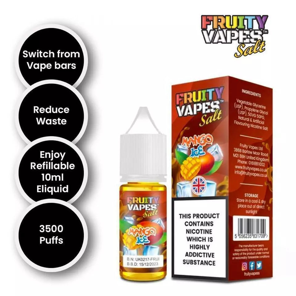 Mango Ice Fruity Nic Salt Vape 10mg/20mg - 50/50 VG/PG Juice