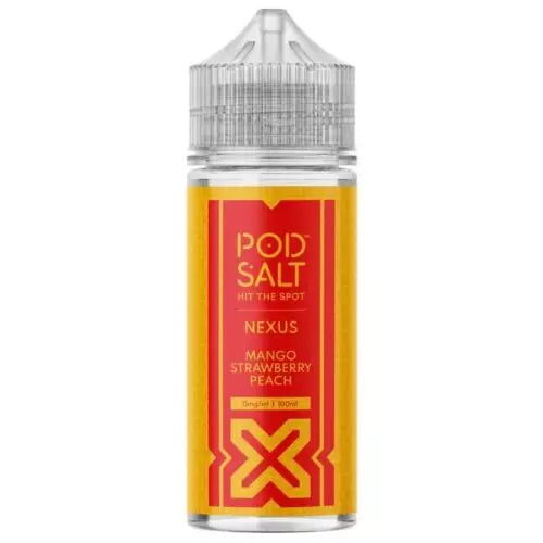 Mango Strawberry Peach 100ml Pod Salt Nexus 0mg E Liquid - 70VG/30PG Cloud Chaser