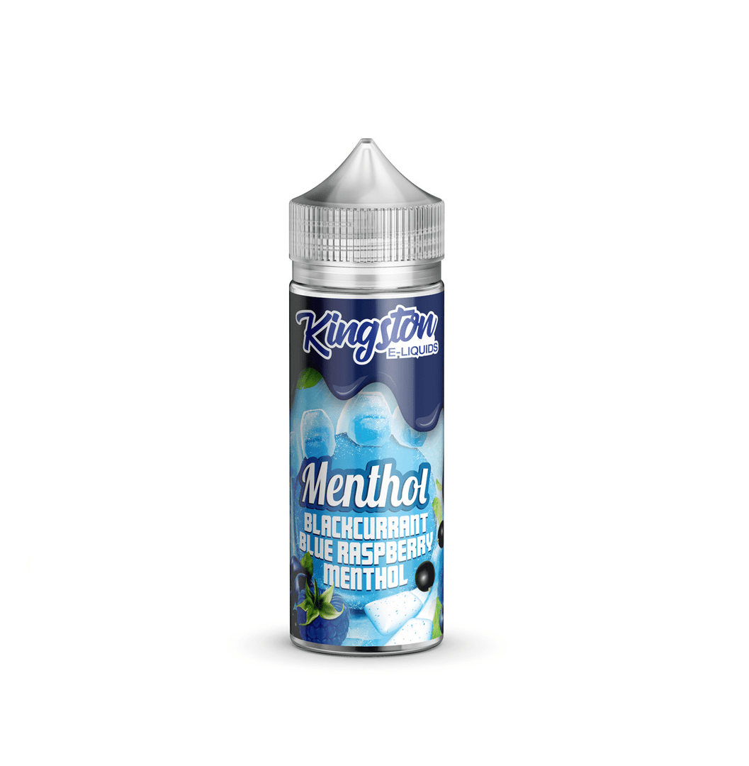 Menthol - Blackcurrant Blue Raspberry Kingston 100ml Nicotine Free 0mg E Liquid VAPE Juice