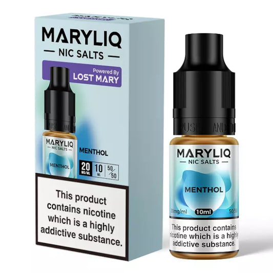 Menthol MARYLIQ Nic Salt E-Liquid 20mg 50/50 VG/PG - 10ml TPD Compliant