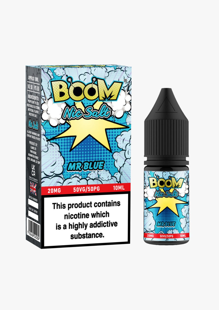 Boom Nic Salt 10ml E Liquid 10mg | 20mg Vape E-Liquid 50/50 VG/PG