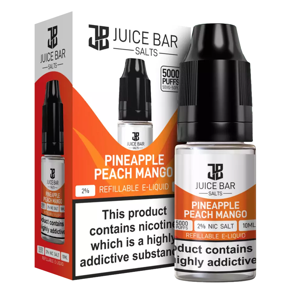 Pineapple Peach Mango Juice Bar 5000 Nic Salt E-Liquid 10ml, 10mg/20mg