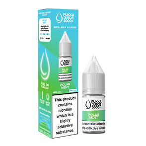 Polar Mint Pukka Juice 5000+ Nic Salt E-Liquid - 10ml, 10mg/20mg, Pack of 10