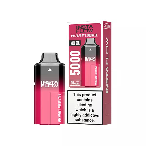 Raspberry Lemonade INSTAFLOW 5000 PUFFS Disposable Vape Kit 20mg Nicotine