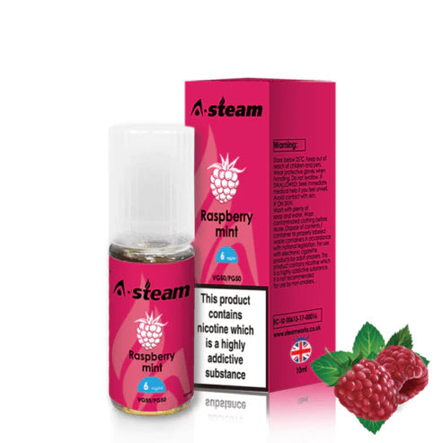 Raspberry Mint A-Steam 10ml Premium Vape Juice Variety Pack (10x)