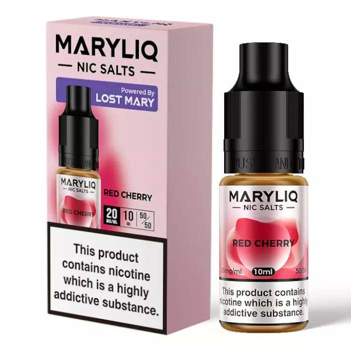 Red Cherry MARY LIQ by Lost Mary E Liquid - Nic Salt Vape Juice 10ml/20mg/ml