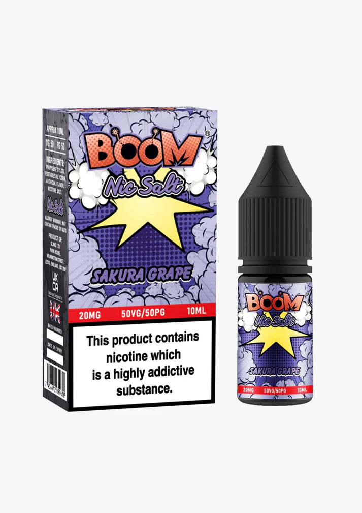 Sakura Grape Boom Nic Salt E Liquid 10ml | 10mg & 20mg | 50/50 VG/PG