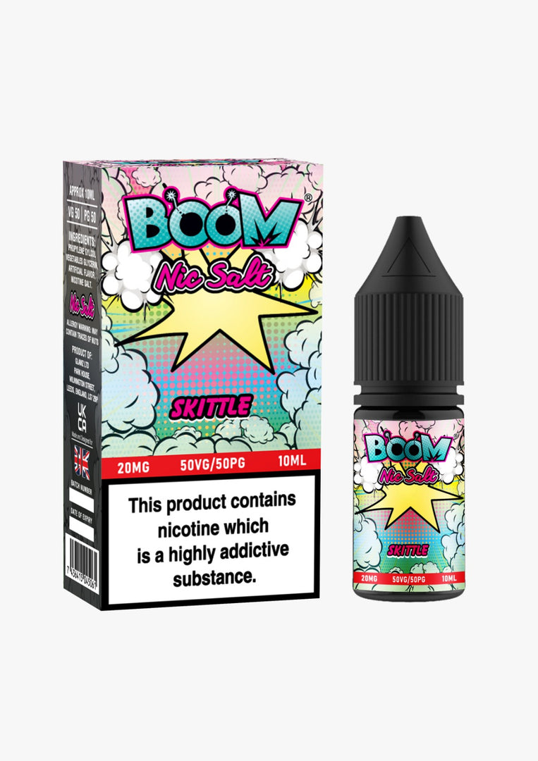 Boom Nic Salt 10ml E Liquid 10mg | 20mg Vape E-Liquid 50/50 VG/PG