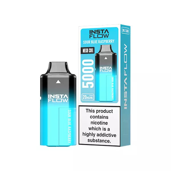 Sour Blueberry Raspberry INSTAFLOW 5000 PUFFS Disposable Vape Kit 20mg Nicotine