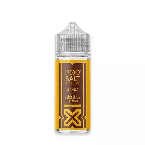 Sour Tangerine Coconut 100ml Pod Salt Nexus 0mg E Liquid - 70VG/30PG Cloud Chaser