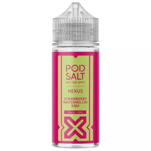 Strawberry Watermelon Kiwi 100ml Pod Salt Nexus 0mg E Liquid - 70VG/30PG Cloud Chaser