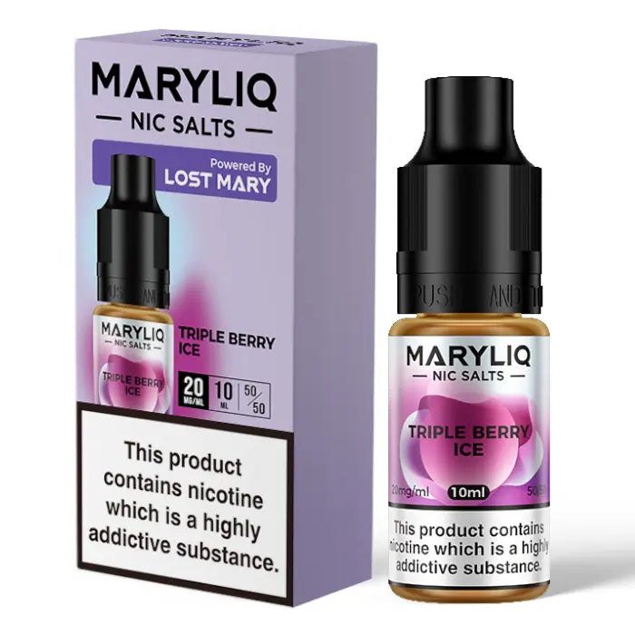 Triple Berry Ice MARY LIQ by Lost Mary E Liquid - Nic Salt Vape Juice 10ml/20mg/ml