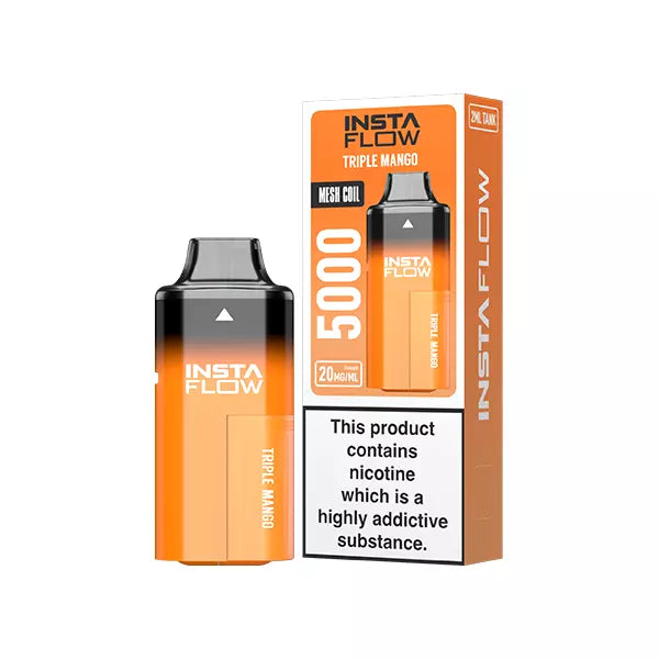 Triple Mango INSTAFLOW 5000 PUFFS Disposable Vape Kit 20mg Nicotine