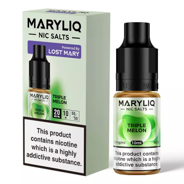 Triple Melon MARY LIQ by Lost Mary E Liquid - Nic Salt Vape Juice 10ml/20mg/ml