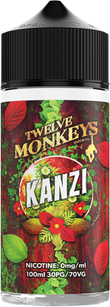 Kanzi Twelve Monkeys 100ml Shortfill 0mg Nicotine Vape Juice – Fresh Flavours