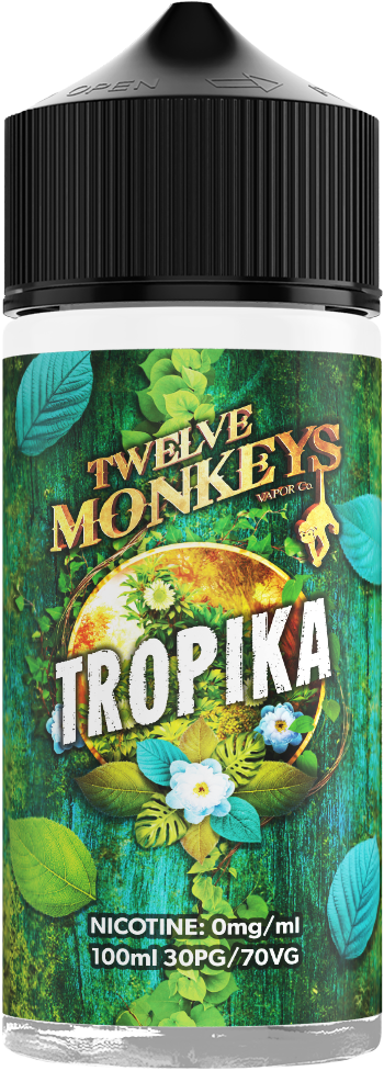 Tropika Twelve Monkeys 100ml Shortfill 0mg Nicotine Vape Juice – Fresh Flavours