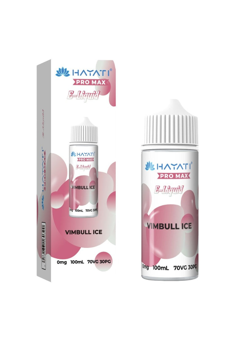 VIMBULL ICE HAYATI PRO MAX E-LIQUID 100ML NO NICOTINE