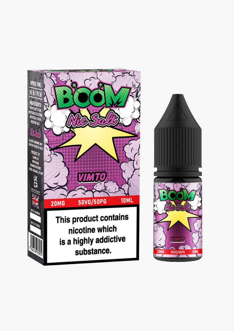 Boom Nic Salt 10ml E Liquid 10mg | 20mg Vape E-Liquid 50/50 VG/PG