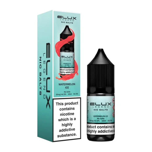 Elux Legend Nic Salt E-Liquid 10mg 20mg Watermelon Ice- Pack Of 10x 10ml