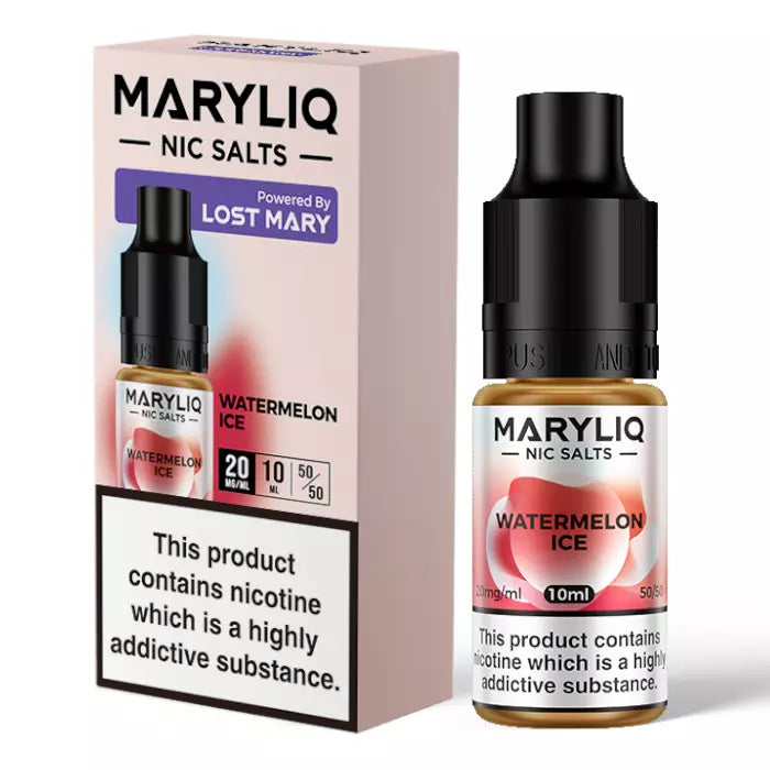 Watermelon Ice MARY LIQ by Lost Mary E Liquid - Nic Salt Vape Juice 10ml/20mg/ml