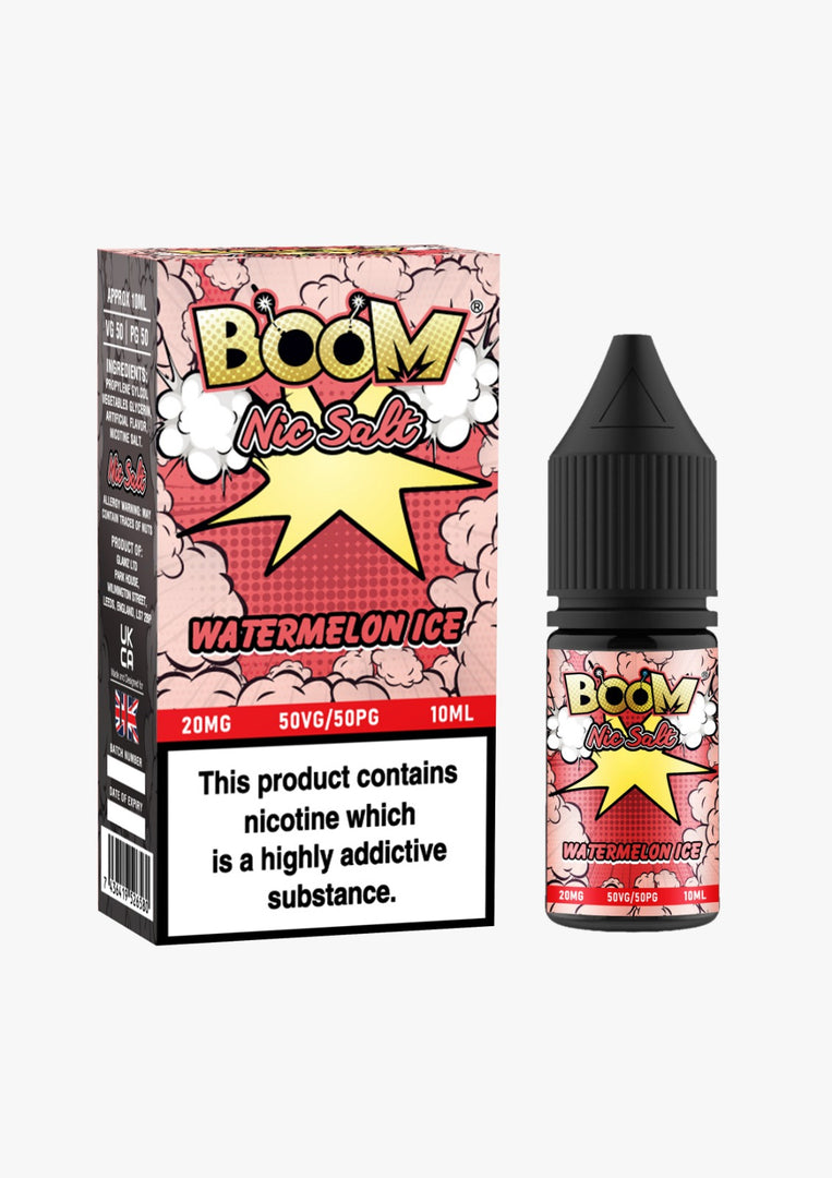 Boom Nic Salt 10ml E Liquid 10mg | 20mg Vape E-Liquid 50/50 VG/PG