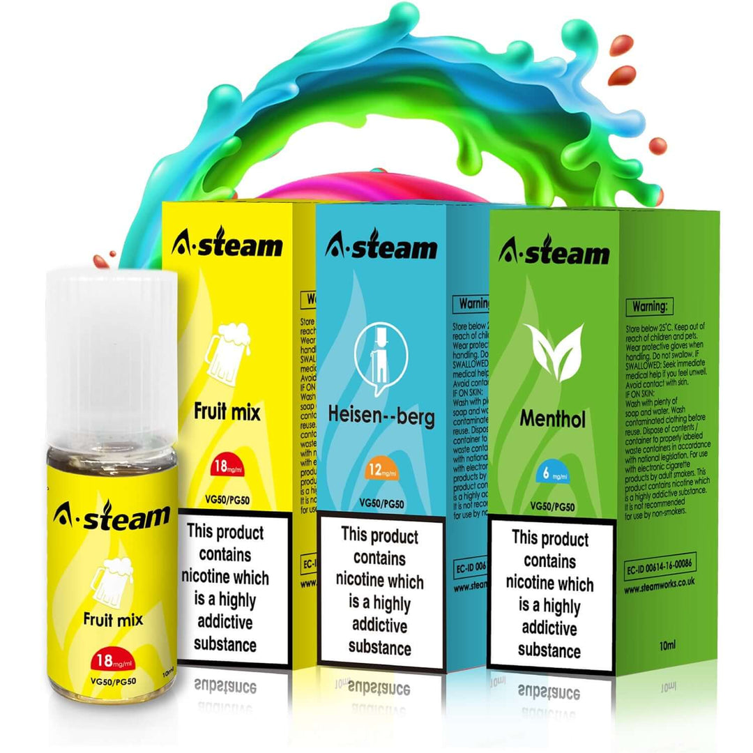 A-Steam E Liquid 10ml E-Juice Pack of 20