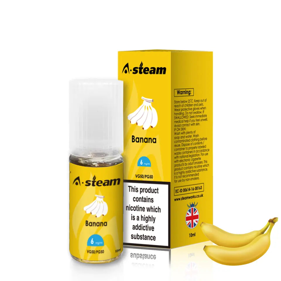 Banana A-Steam 10ml Premium Vape Juice Variety Pack (10x)