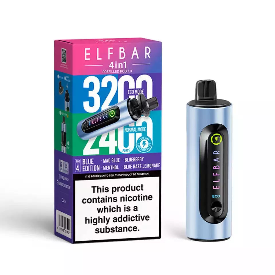 Elf Bar 4-in-1 Vape 3200 Puffs | BIG Disposable Pod Kit