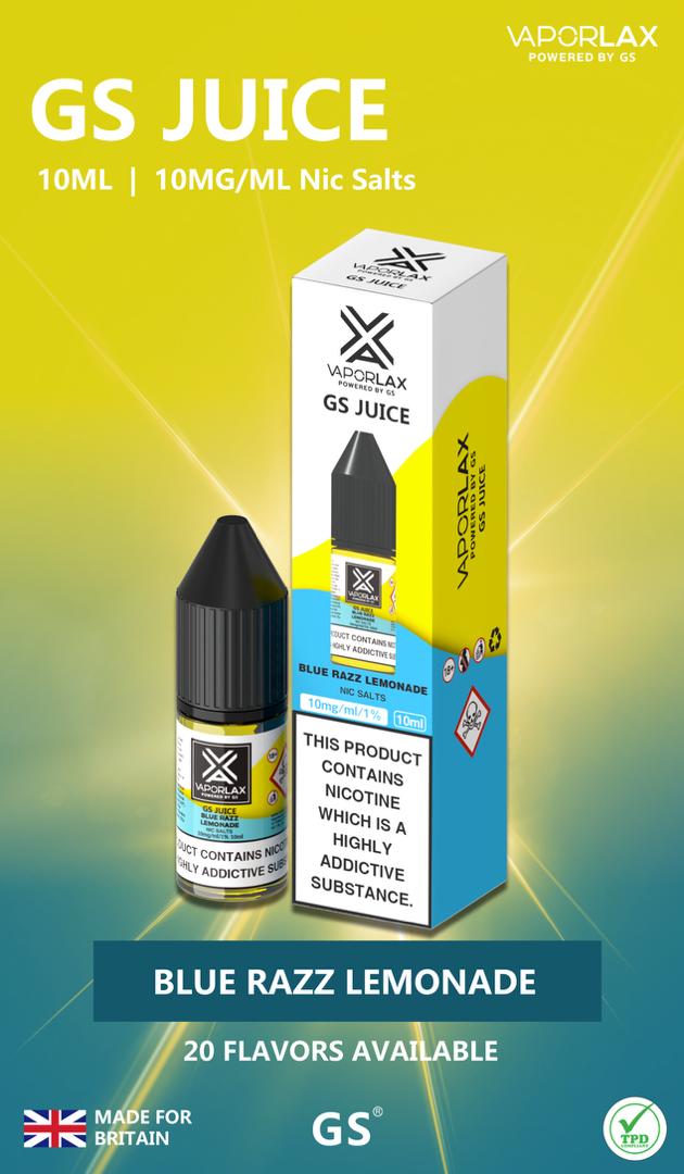 Vaporlax GS Nic Salt Pack Of 10x