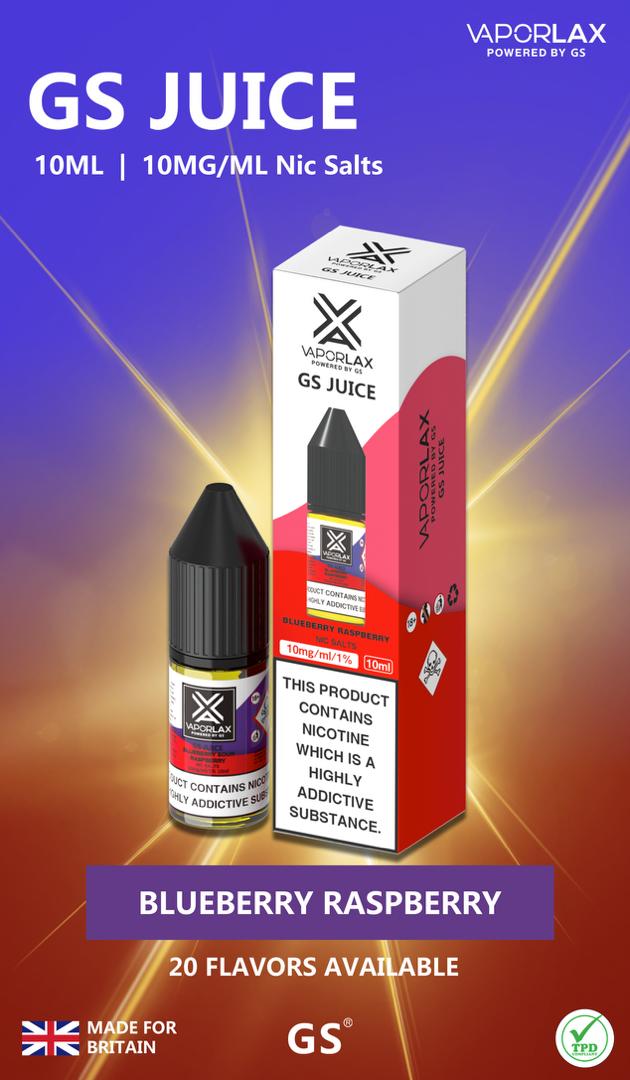 Vaporlax GS Nic Salt Pack Of 10x