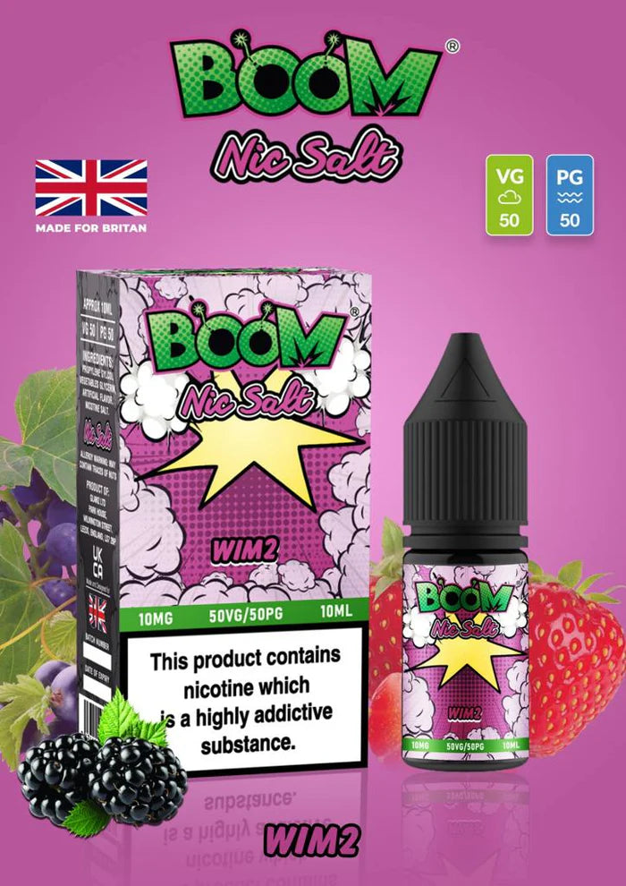 Wim2 Boom Nic Salt E Liquid 10ml | 10mg & 20mg | 50/50 VG/PG