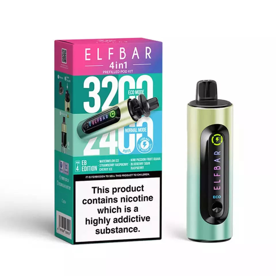 Elf Bar 4-in-1 Vape 3200 Puffs | BIG Disposable Pod Kit