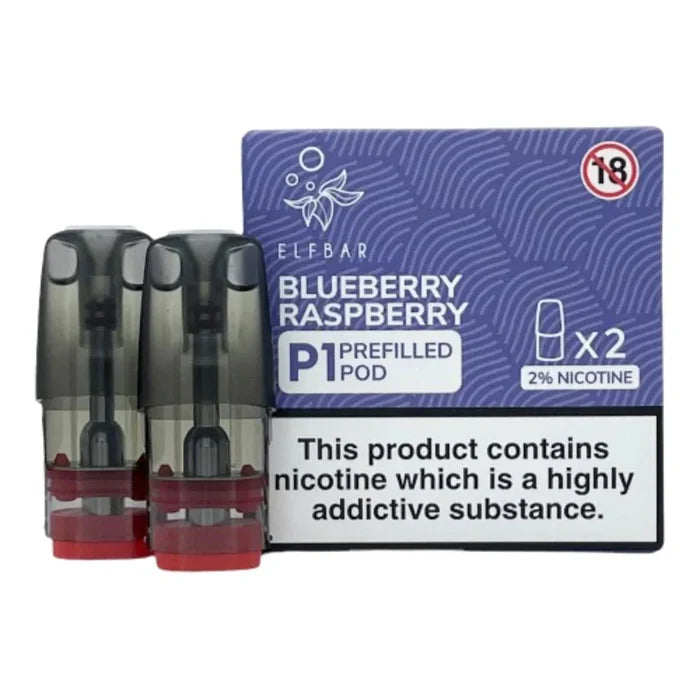 BLUEBERRY RASPBERRY ELF BAR MATE P1 PREFILLED POD