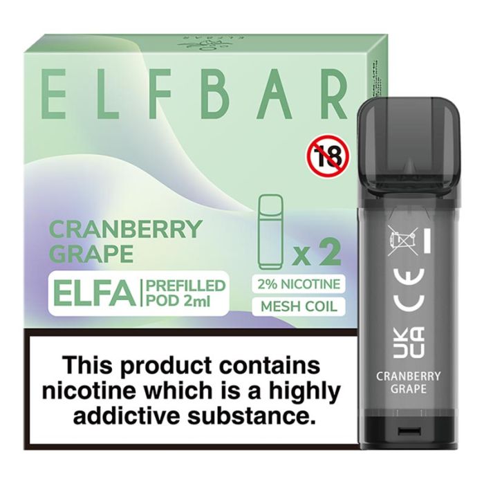 CRANBERRY GRAPE ELF BAR ELFA PREFILLED POD