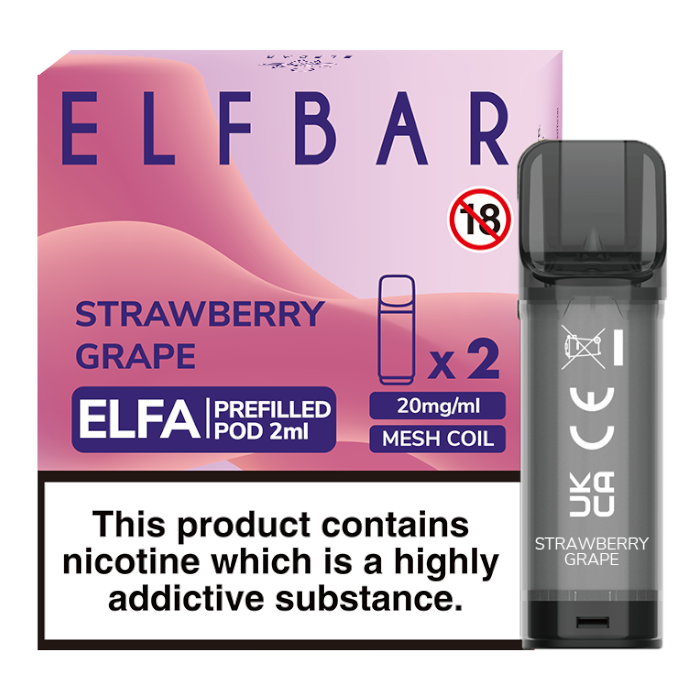 STRAWBERRY GRAPE ELF BAR ELFA PREFILLED POD