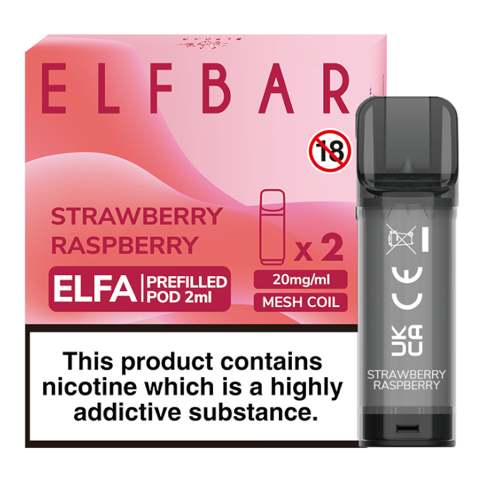 STRAWBERRY RASPBERRY ELF BAR ELFA PREFILLED POD