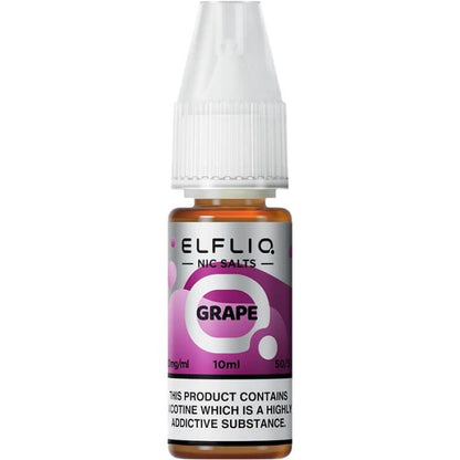 Elf Bar ElfLiq Grape Nic Salt Vape Juice 10ml