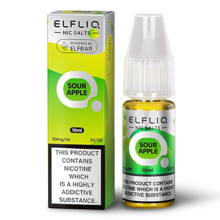 ELFBAR ElfLiq Nic Salts - Sour Apple - 10ml