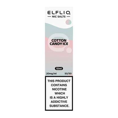 Elf Bar ElfLiq Cotton Candy Ice Nic Salt Vape Juice 10ml