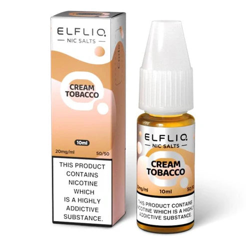 Elf Bar ElfLiq Cream Tobacco/Snow Tobacco Nic Salt Vape Juice 10ml